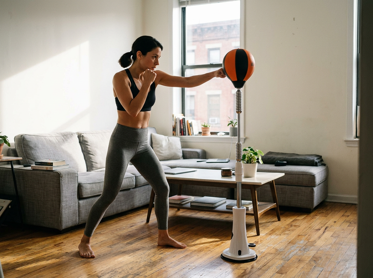 Maya, 34 training at home